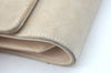 Authentic GUCCI Shoulder Cross Body Bag Purse Suede Leather Beige Junk K6107