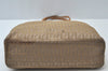 Authentic FENDI Vintage Zucchino Shoulder Hand Bag Canvas Leather Beige K6108