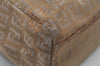 Authentic FENDI Vintage Zucchino Shoulder Hand Bag Canvas Leather Beige K6108