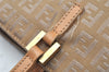 Authentic FENDI Vintage Zucchino Shoulder Hand Bag Canvas Leather Beige K6108