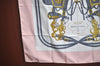 Authentic HERMES Carre 90 Scarf "BRIDES de GALA par" Silk Pink K6119