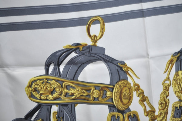 Authentic HERMES Carre 90 Scarf "BRIDES de GALA par" Silk Pink K6119