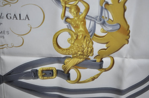 Authentic HERMES Carre 90 Scarf "BRIDES de GALA par" Silk Pink K6119