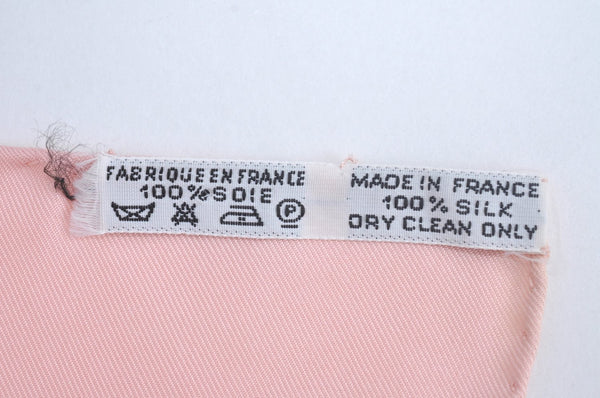 Authentic HERMES Carre 90 Scarf "BRIDES de GALA par" Silk Pink K6119