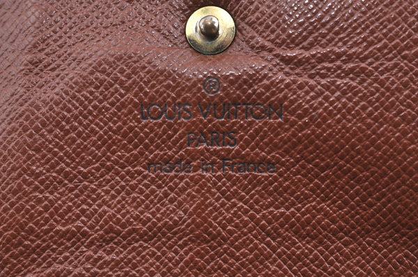 Authentic Louis Vuitton Monogram Portefeuille International M61217 Wallet K6133