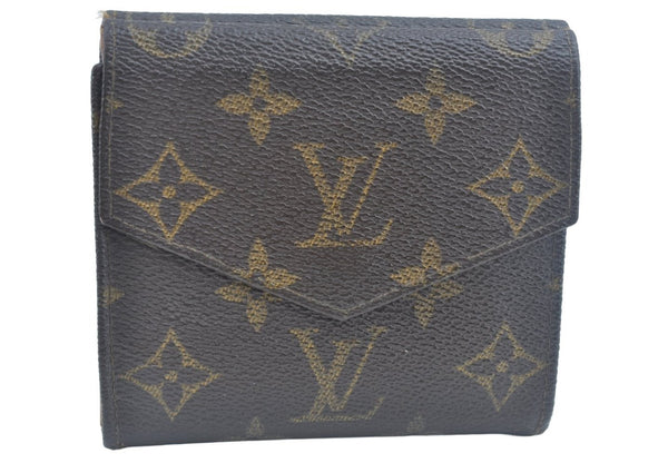 Authentic Louis Vuitton Monogram Porte Monnaie Billets Wallet M61660 LV K6137