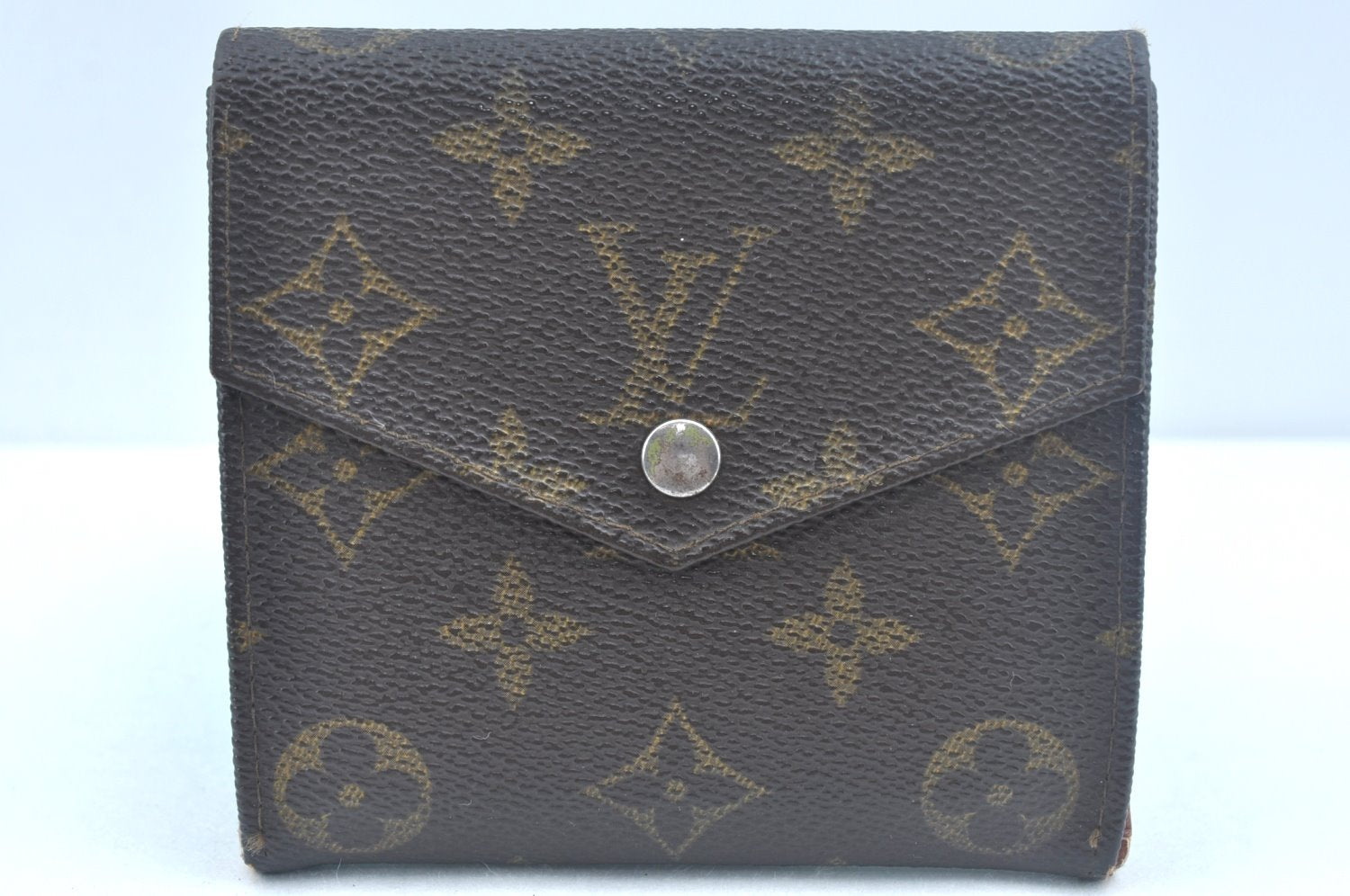 Authentic Louis Vuitton Monogram Porte Monnaie Billets Wallet M61660 LV K6137