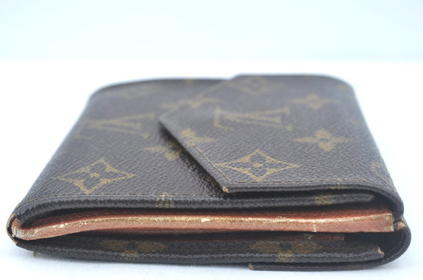 Authentic Louis Vuitton Monogram Porte Monnaie Billets Wallet M61660 LV K6137