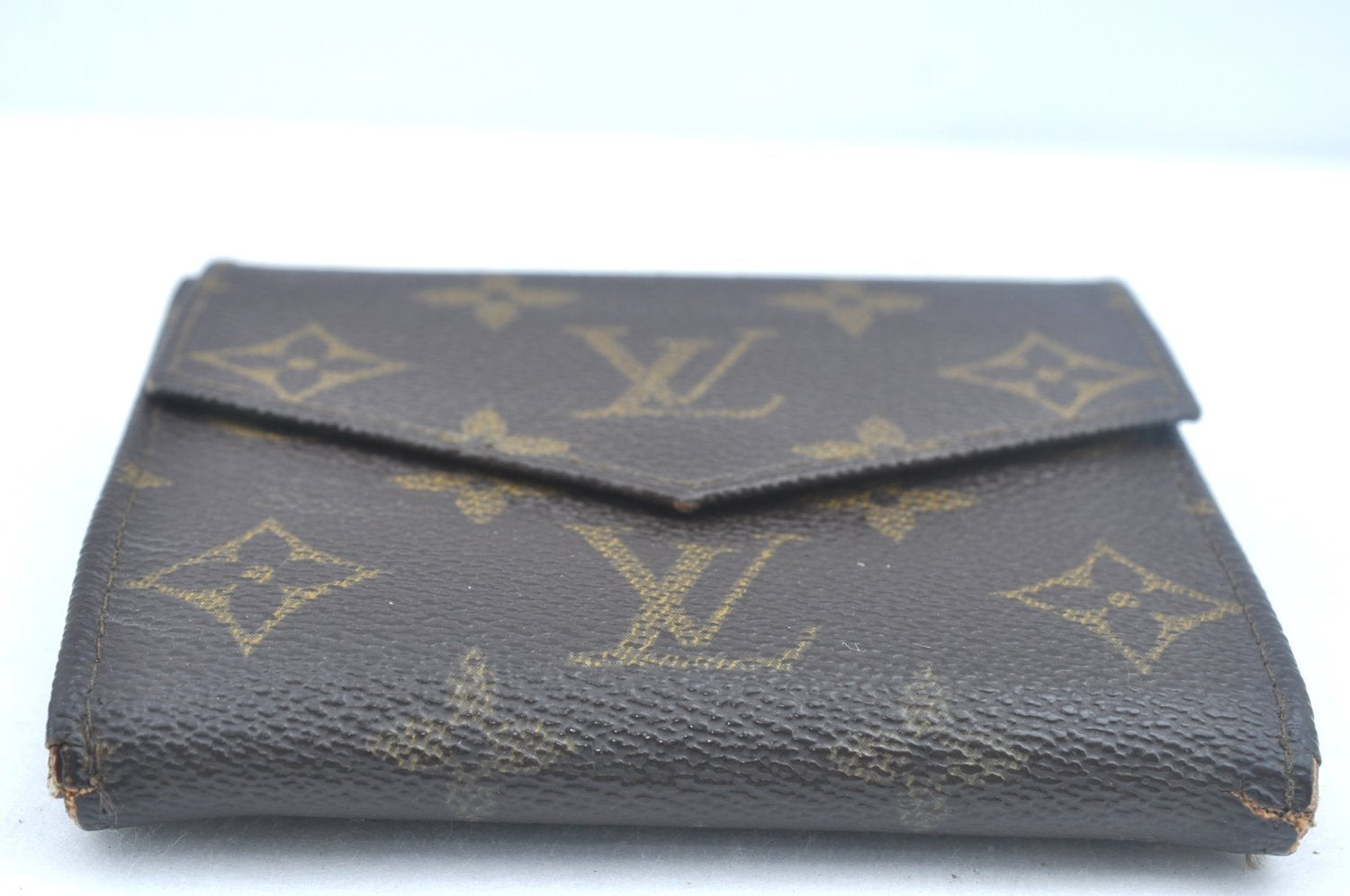 Authentic Louis Vuitton Monogram Porte Monnaie Billets Wallet M61660 LV K6137
