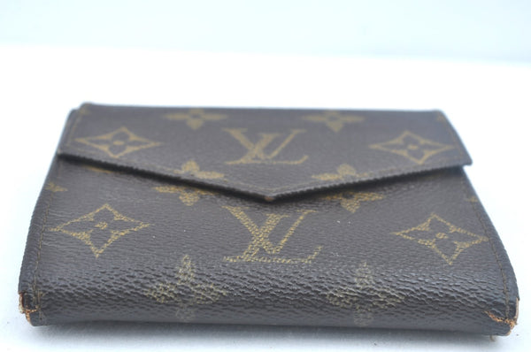 Authentic Louis Vuitton Monogram Porte Monnaie Billets Wallet M61660 LV K6137