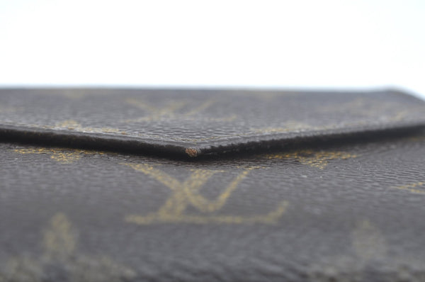Authentic Louis Vuitton Monogram Porte Monnaie Billets Wallet M61660 LV K6137