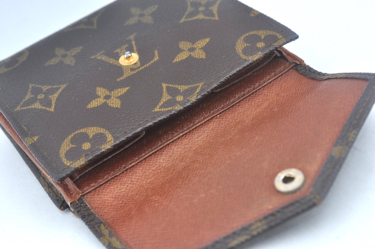 Authentic Louis Vuitton Monogram Porte Monnaie Billets Wallet M61660 LV K6137
