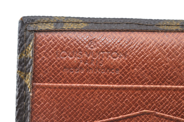 Authentic Louis Vuitton Monogram Porte Monnaie Billets Wallet M61660 LV K6138