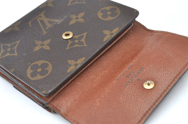 Authentic Louis Vuitton Monogram M61652 Porte Monnaie Billet Carte Credit K6146