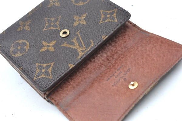 Authentic Louis Vuitton Monogram M61652 Porte Monnaie Billet Carte Credit K6148