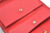 Authentic Louis Vuitton Epi Porte Tresor Etui Papier Wallet Red M63717 LV K6149