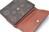 Authentic Louis Vuitton Monogram M61652 Porte Monnaie Billet Carte Credit K6153