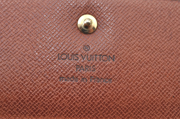 Authentic Louis Vuitton Monogram M61652 Porte Monnaie Billet Carte Credit K6153