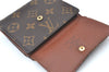 Authentic Louis Vuitton Monogram M61652 Porte Monnaie Billet Carte Credit K6160