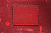 Authentic Louis Vuitton Epi Dauphine Cosmetic Pouch Red M48447 LV K6163