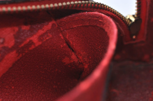 Authentic Louis Vuitton Epi Dauphine Cosmetic Pouch Red M48447 LV K6163