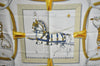 Authentic HERMES Carre 90 Scarf "GRAND APPARAT" Silk Blue K6173