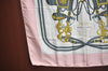 Authentic HERMES Carre 90 Scarf "BRIDES de GALA par " Silk Pink K6175