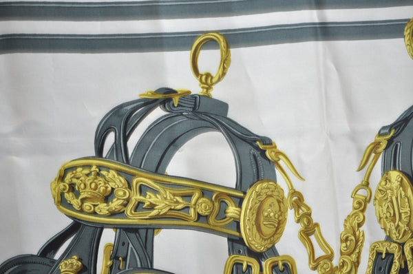 Authentic HERMES Carre 90 Scarf "BRIDES de GALA par " Silk Pink K6175