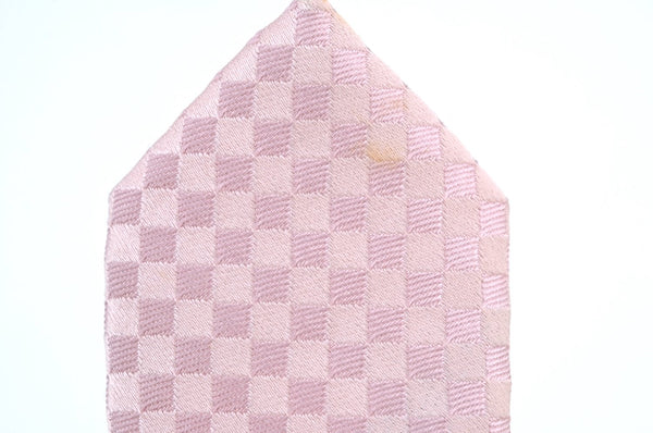 Authentic Louis Vuitton Damier Cravat Necktie Tie Silk Light Pink LV K6182