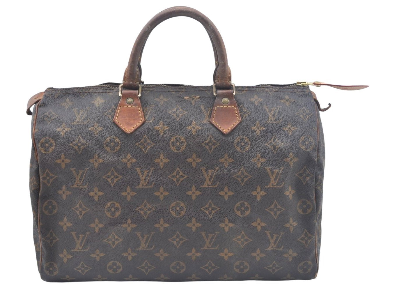 Authentic Louis Vuitton Monogram Speedy 30 Hand Boston Bag M41526 LV K6201