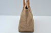 Authentic FENDI Zucchino Shoulder Hand Bag Purse Canvas Leather Beige K6205