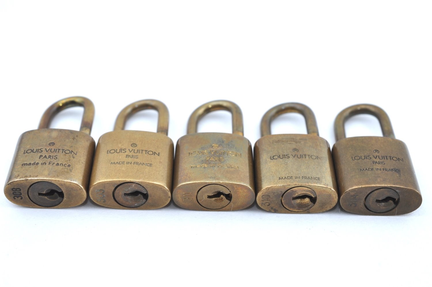 Authentic Louis Vuitton Padlock Gold 10Set LV K6209