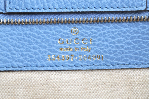 Authentic GUCCI Vintage Swing Large Shoulder Tote Bag Leather 354397 Beige K6223