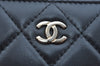 Authentic CHANEL Lamb Skin Matelasse Long Zip Wallet Purse Black Box K6228