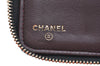 Authentic CHANEL Lamb Skin Matelasse Long Zip Wallet Purse Black Box K6228