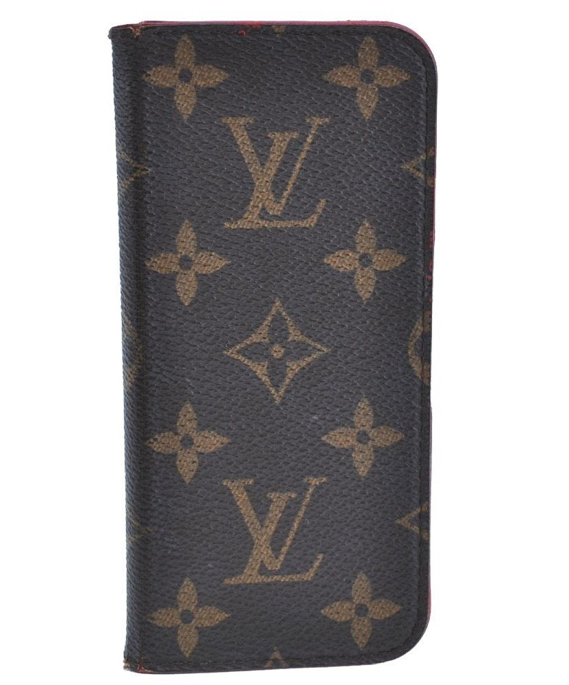 Authentic Louis Vuitton Monogram Folio Iphone 6 Case Red M61616 LV K6235