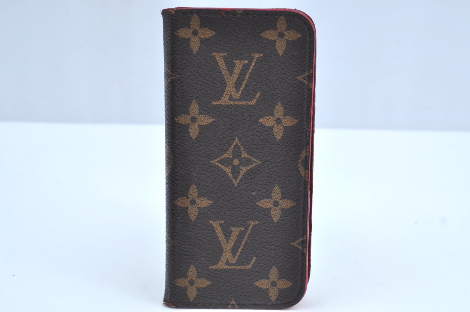 Authentic Louis Vuitton Monogram Folio Iphone 6 Case Red M61616 LV K6235