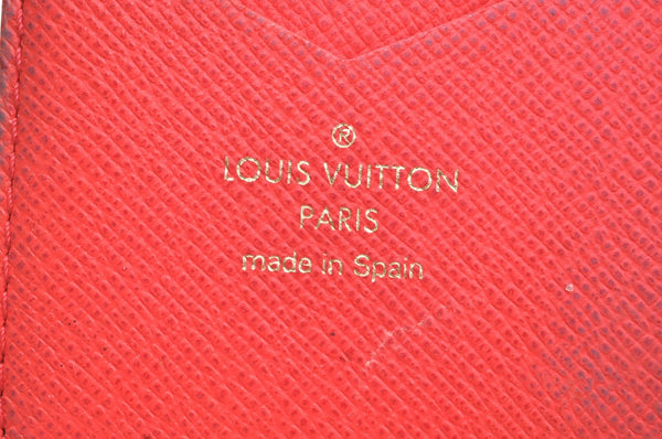 Authentic Louis Vuitton Monogram Folio Iphone 6 Case Red M61616 LV K6235