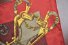 Authentic HERMES Carre 90 Scarf "L'INSTRVCTION DV ROY" Silk Red K6251