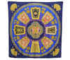 Authentic HERMES Carre 90 Scarf "Poste et Cavalerie" Silk Navy K6292