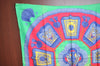 Authentic HERMES Carre 90 Scarf "Poste et Cavalerie" Silk Green K6319