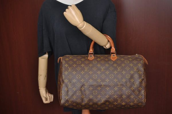 Authentic Louis Vuitton Monogram Speedy 40 Hand Boston Bag Old Model LV K6321