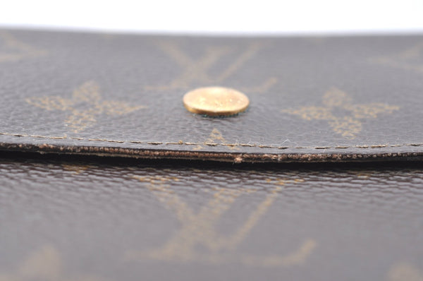 Authentic Louis Vuitton Monogram M61652 Porte Monnaie Billet Carte Credit K6324