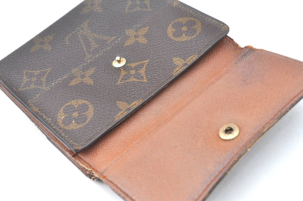 Authentic Louis Vuitton Monogram M61652 Porte Monnaie Billet Carte Credit K6324