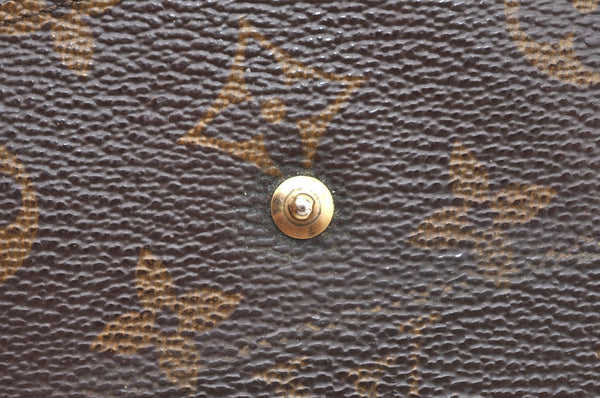 Authentic Louis Vuitton Monogram M61652 Porte Monnaie Billet Carte Credit K6324