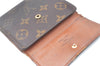 Authentic Louis Vuitton Monogram M61652 Porte Monnaie Billet Carte Credit K6324