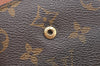 Authentic Louis Vuitton Monogram M61652 Porte Monnaie Billet Carte Credit K6324