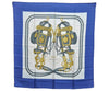 Authentic HERMES Carre 90 Scarf "BRIDES de GALA par" Silk Blue K6331