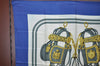 Authentic HERMES Carre 90 Scarf "BRIDES de GALA par" Silk Blue K6331