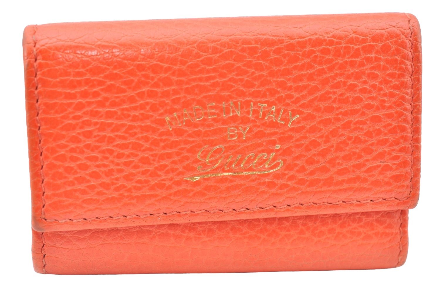 Authentic GUCCI Swing Vintage 6 Six Hooks Key Case Leather 354499 Orange K6334